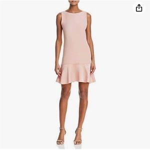 • Theory • Flirty Flare A-line Kensington Crepe Dress Pink Tutu 8
